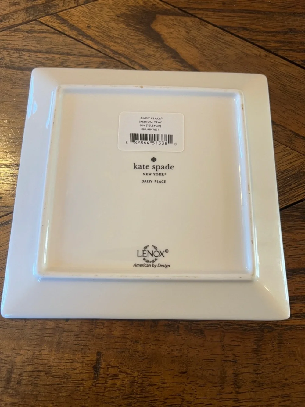 Kate Spade Daisy Place White Square Trinket Tray, Lennox Porcelin, Odds and Ends